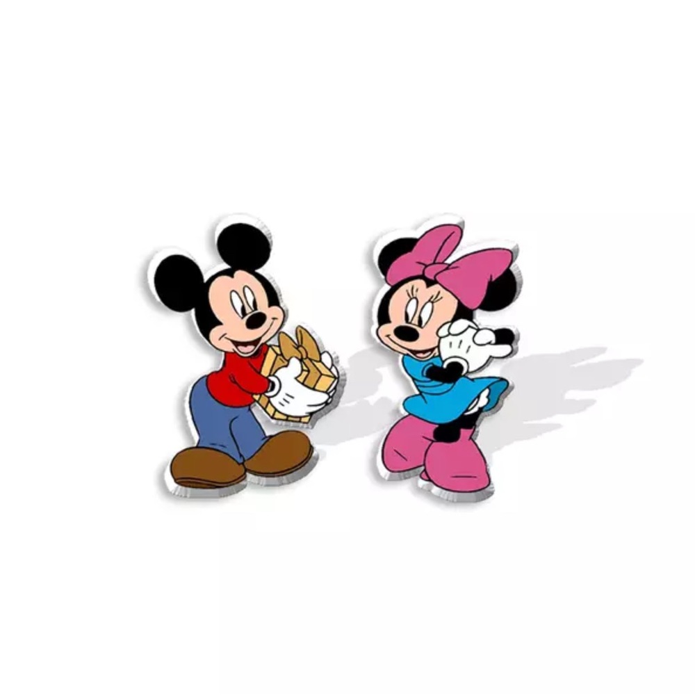 Minnie And Mickey Acrylic Stud Earrings